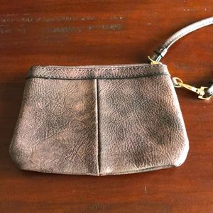 Wilson Leather Purple Wristlet